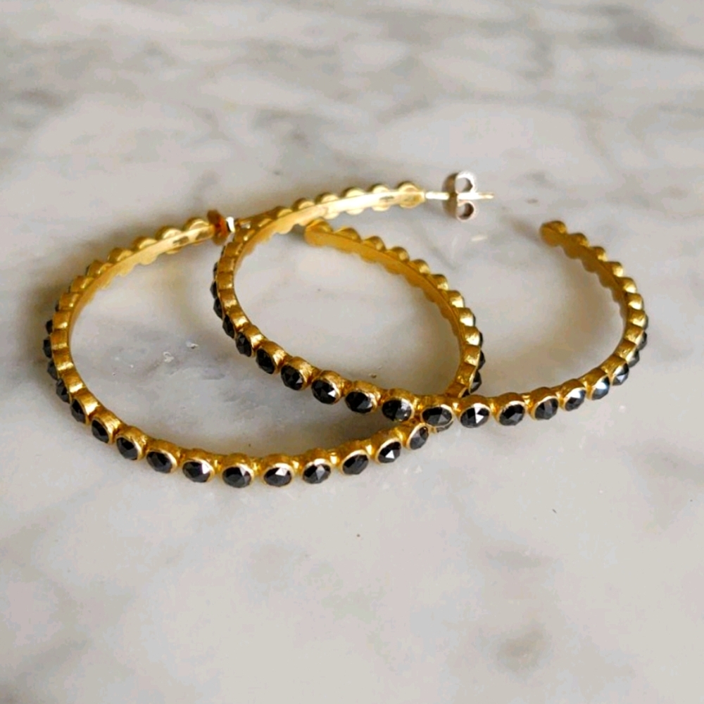 Armenta Sueno Black Diamond Hoops.